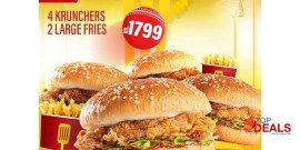 Burger Lab Offering Cricket Combo 3 For Rs.1799/- 