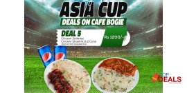 Cafe Bogie Asia Cup Deal 5 For Rs.1200/- 