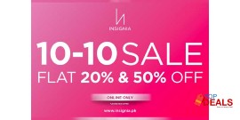 Insignia 10.10 Sale Get FLAT 20% & 50% OFF 