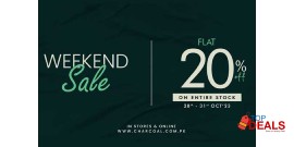 CHARCOAL Weekend Sale FLAT 20% OFF on Entire Stock 
